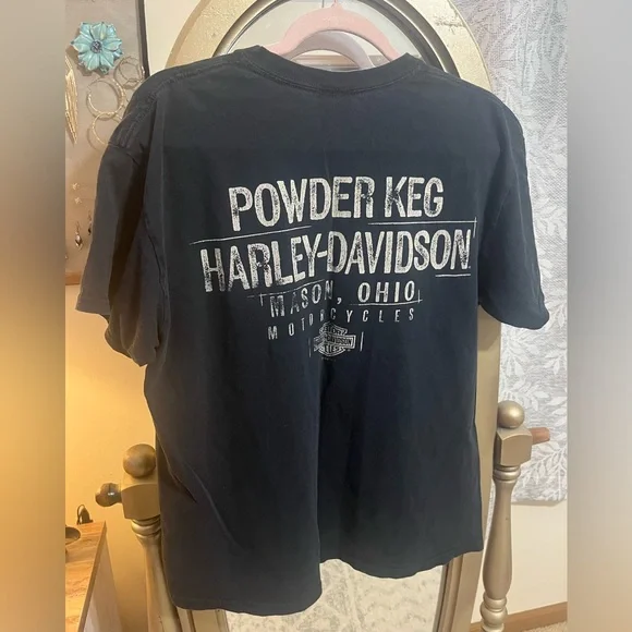 Harley-Davidson Black Tee with Gold Logo - Picture 2 of 3